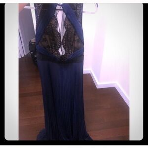 Blue and Black Evening Gown